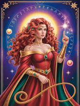 Arcane Empress: Mystical Tarot Sorceress Portrait