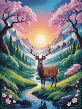 Eternal Grace: Sacred Deer Sakura Valley