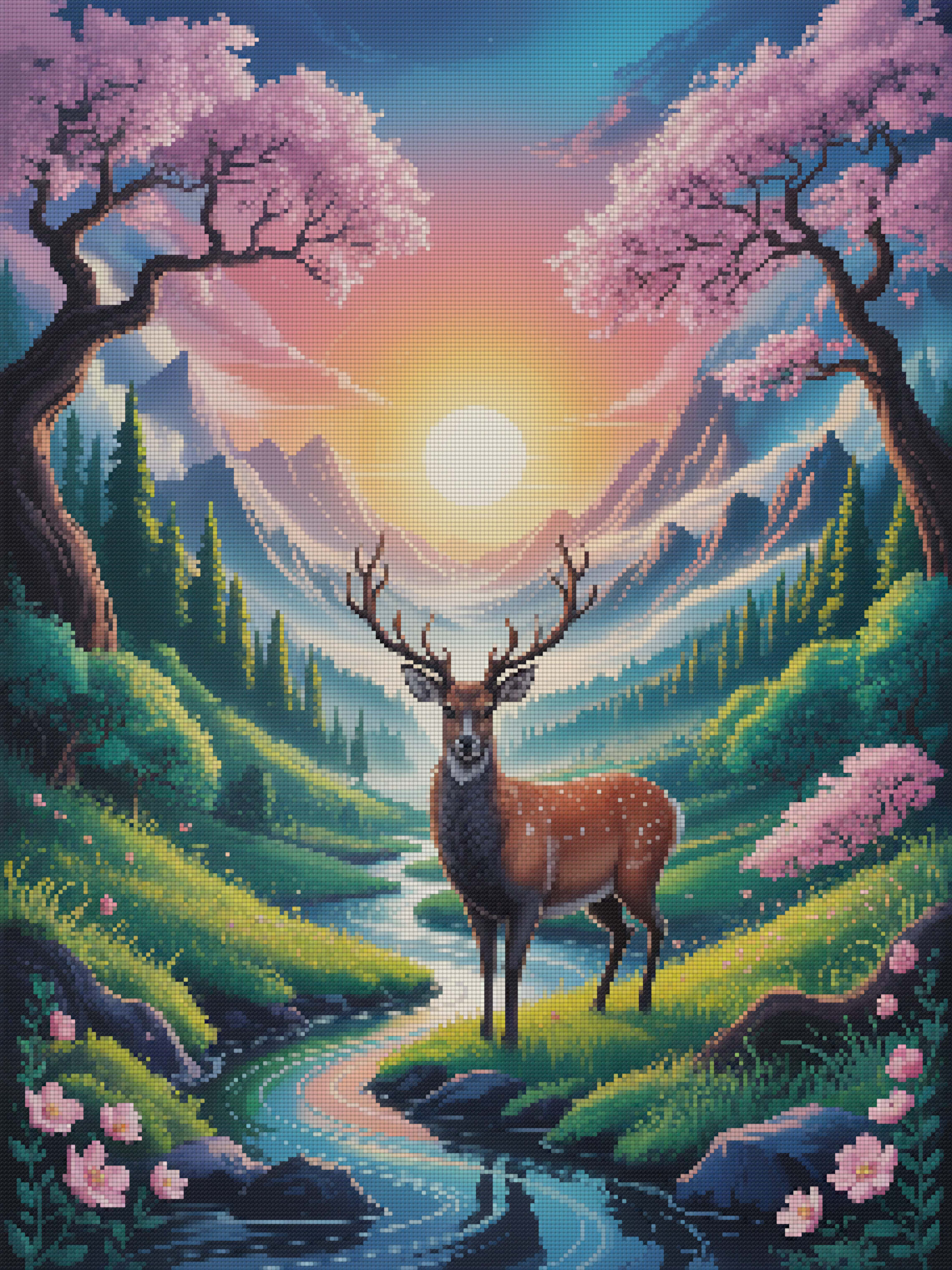 Eternal Grace: Sacred Deer Sakura Valley