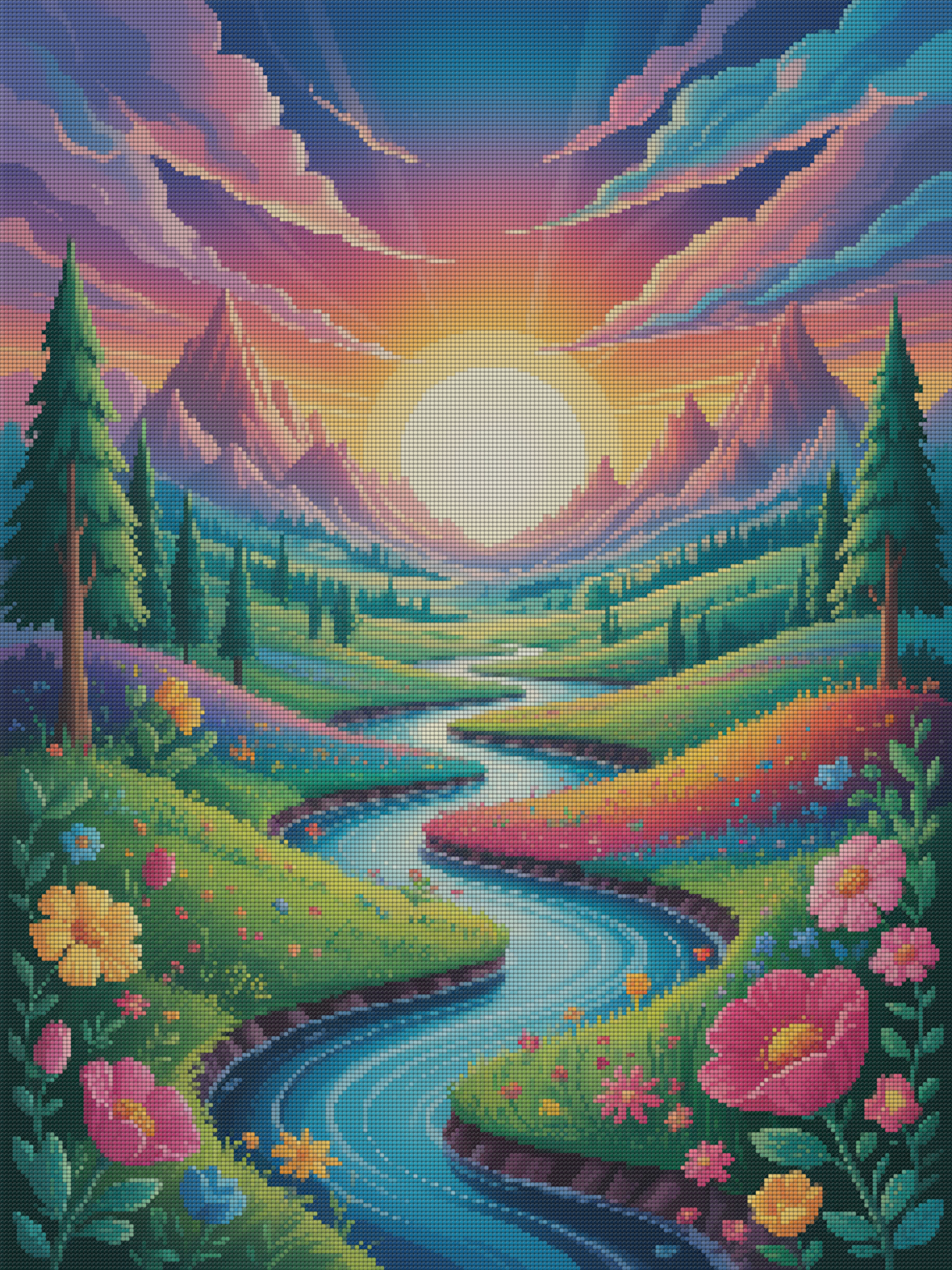 Alpine Fantasy: Enchanted Floral Valley