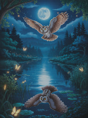 Mystic Owl: Guardian of the Moonlit Waters