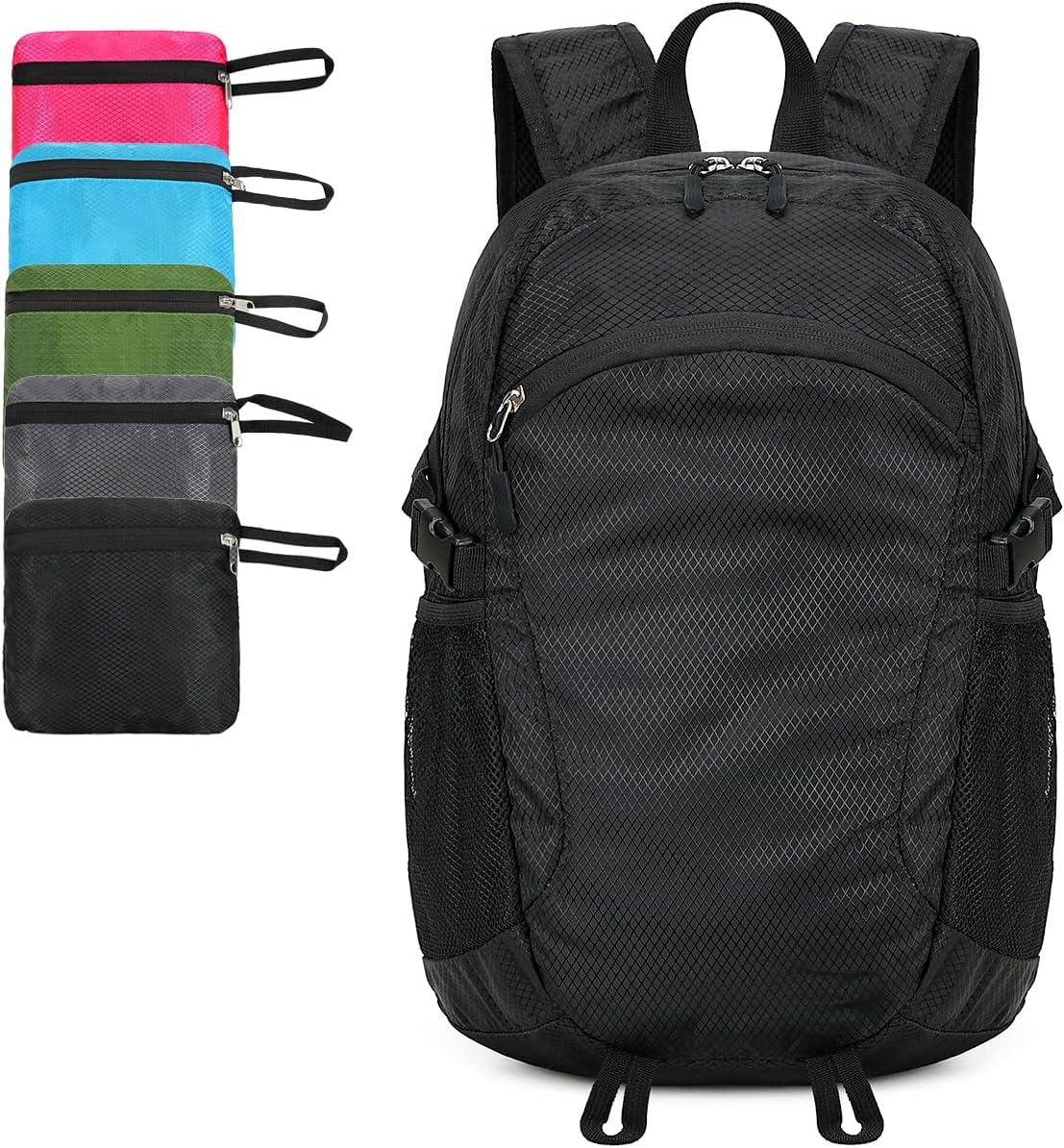 small hiking daypack15l waterproof hiking backpack packable lightweight travel day pack for women menblack small