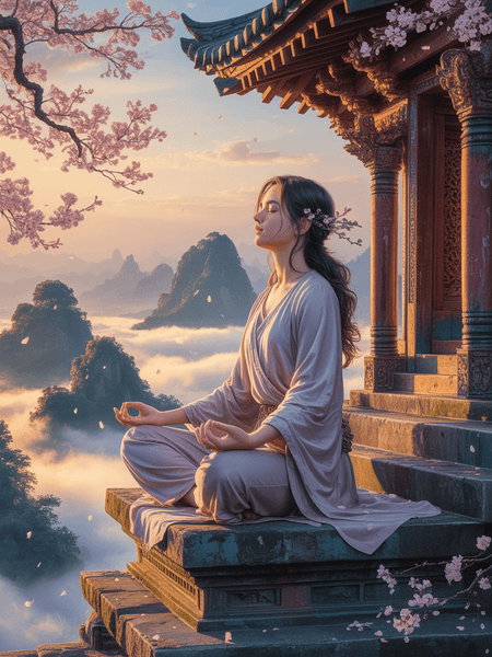 Mountain Zen: Celestial Sakura Meditation