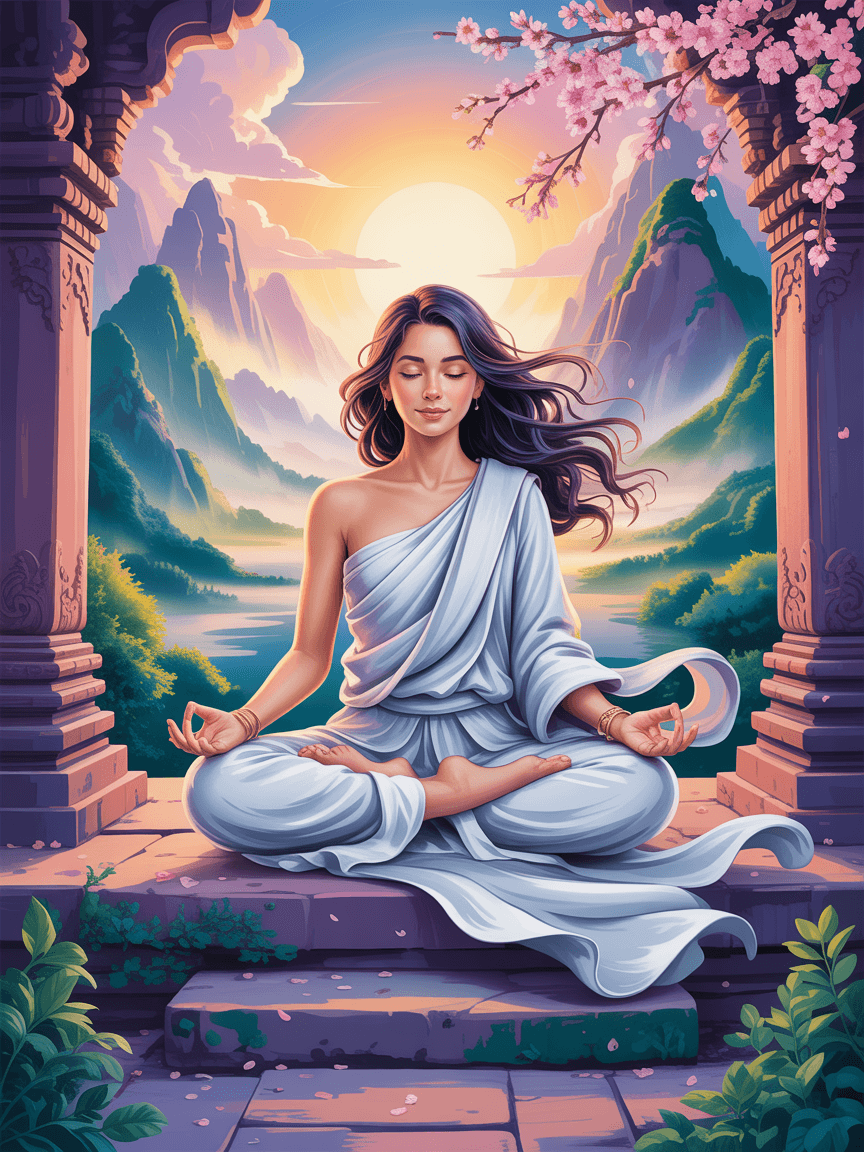 Inner Zen: Meditative Temple Portrait