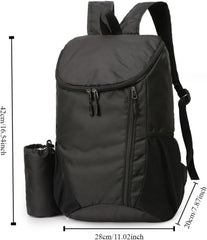 portable foldable backpack folding mountaineering bag ultralight outdoor cycling rucksack travel hiking knapsack black