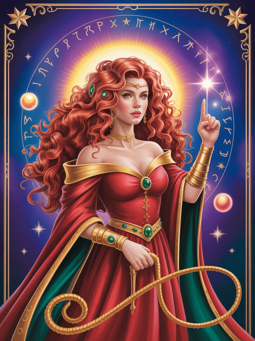 Arcane Empress: Mystical Tarot Sorceress Portrait