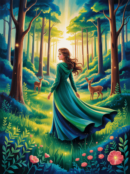 Enchanted Guardian: Forest Wanderer Portrait